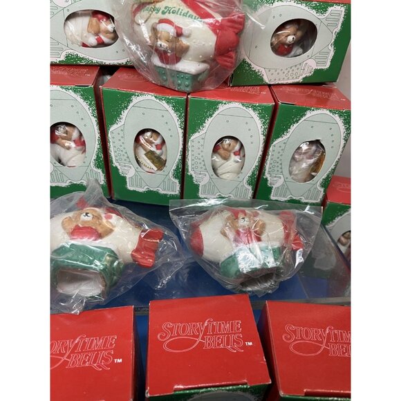 1990s Lot Of 3 Robel Hall Capn Teddy Glow Bell Light Up Porcelain Ornament-RARE - Picture 9 of 9